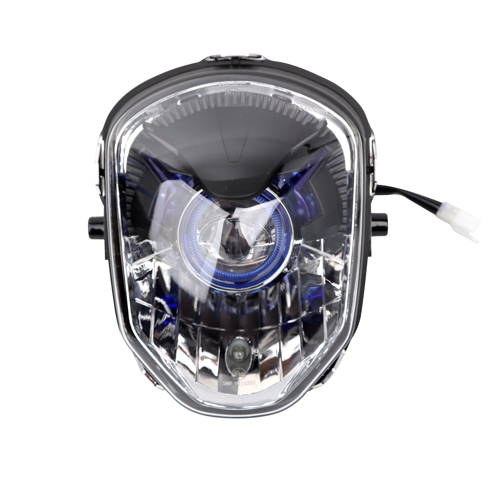 Amazon | mokuo オートバイ 12V 35W ハロゲン ヘッドライト アセンブリ